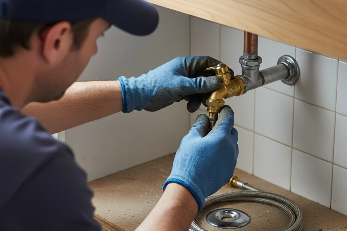 Shutoff valve and fitting work during Repiping in Corona